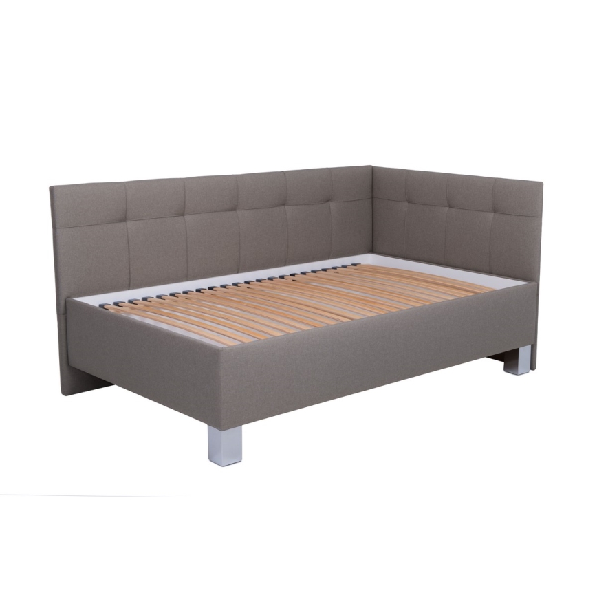 Mīkstā gulta ar uzglabāšanas vietu bez matrača MARIA PETITE 120x200 cm taupe