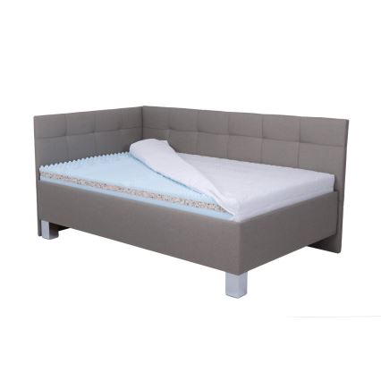 Mīkstā gulta ar uzglabāšanas vietu bez matrača MARIA PETITE 120x200 cm taupe