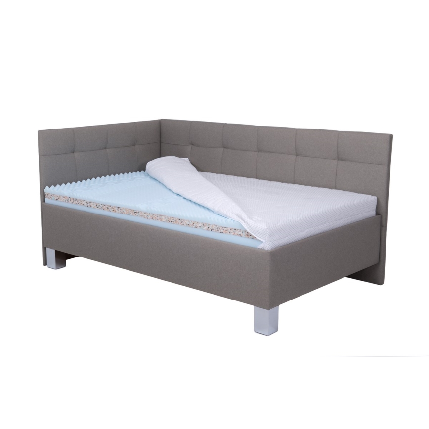 Mīkstā gulta ar uzglabāšanas vietu bez matrača MARIA PETITE 120x200 cm taupe