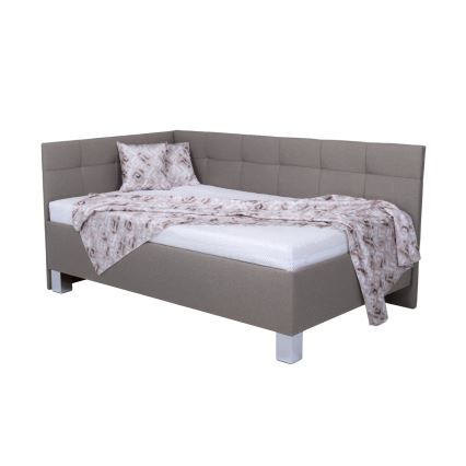 Mīkstā gulta ar uzglabāšanas vietu bez matrača MARIA PETITE 120x200 cm taupe