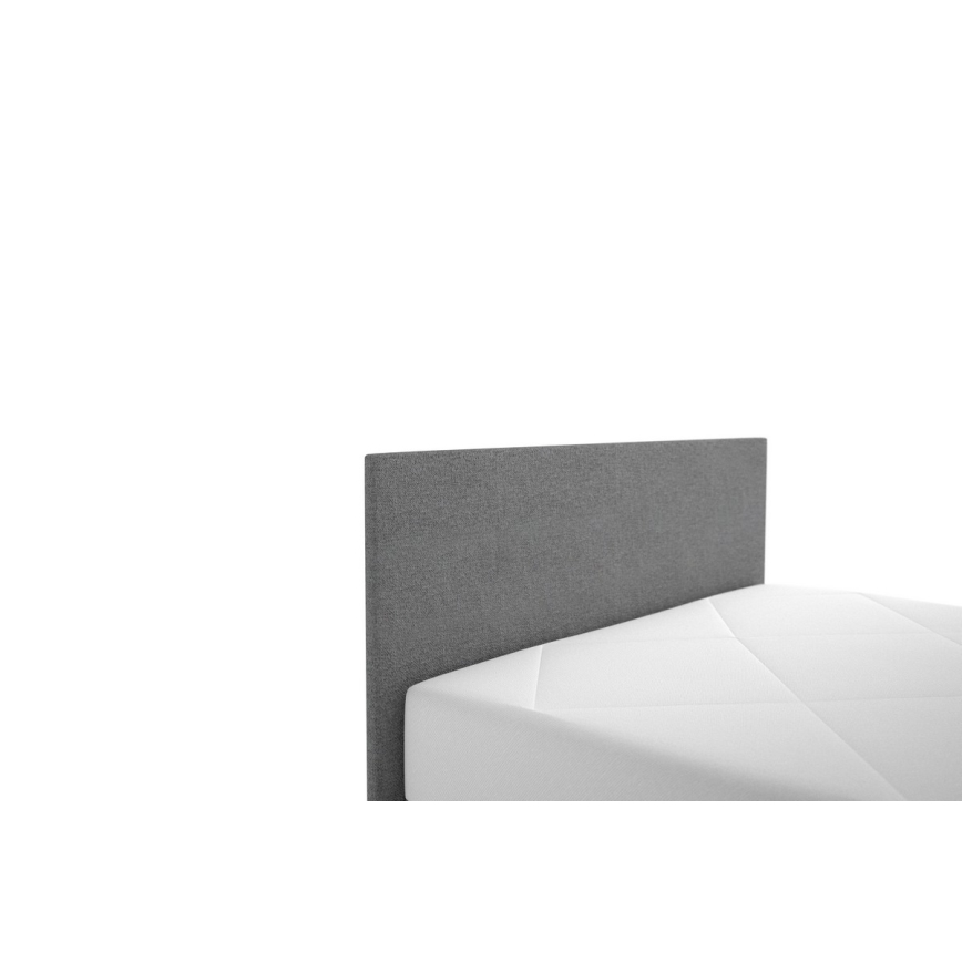 Mīkstā gulta ar uzglabāšanas vietu un matracis DARIA 120x200 cm pelēka