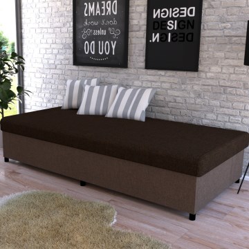 Mīksta tahta ar uzglabāšanas vietu CORY 80x200 brūna