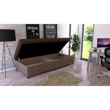 Mīksta tahta ar uzglabāšanas vietu CORY 80x200 brūna