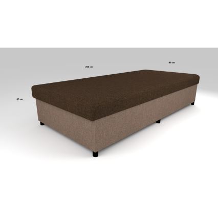 Mīksta tahta ar uzglabāšanas vietu CORY 80x200 brūna