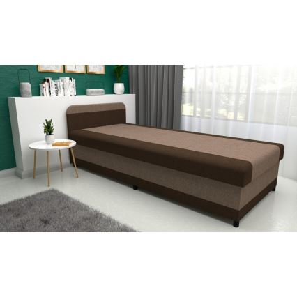 Mīksta tahta ar uzglabāšanas vietu TALI 80x202 brūna/bēša