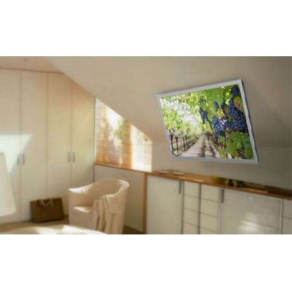 MK FLORIA MKF-20DM444 - Viedais televizora turētājs pie griestiem 55" melna Wi-Fi TUYA + tālvadības pults