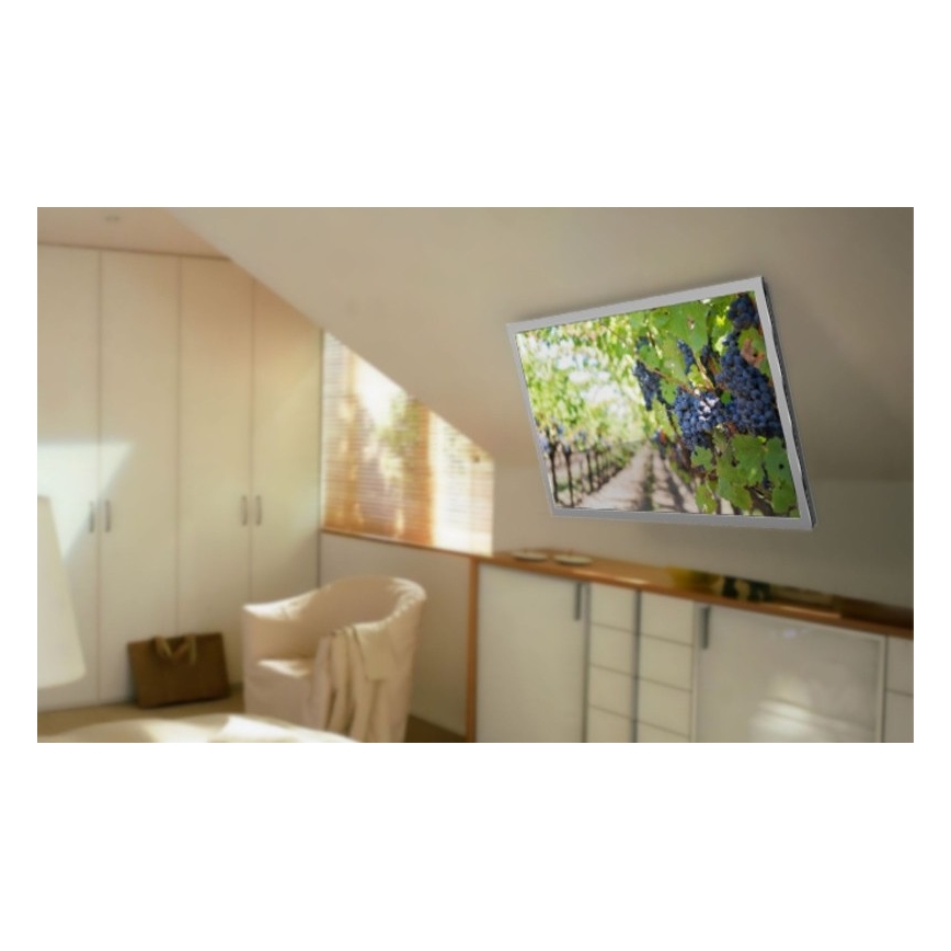 MK FLORIA MKF-20DM444 - Viedais televizora turētājs pie griestiem 55" melna Wi-Fi TUYA + tālvadības pults