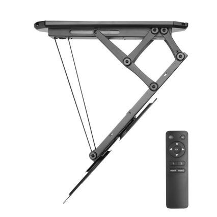 MK FLORIA MKF-20DM444 - Viedais televizora turētājs pie griestiem 55" melna Wi-Fi TUYA + tālvadības pults