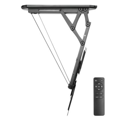 MK FLORIA MKF-20DM444 - Viedais televizora turētājs pie griestiem 55" melna Wi-Fi TUYA + tālvadības pults