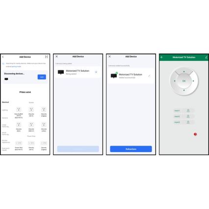 MK FLORIA MKF-20DM444 - Viedais televizora turētājs pie griestiem 55" melna Wi-Fi TUYA + tālvadības pults