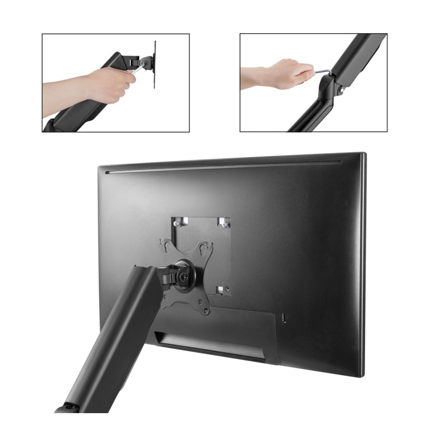 MK FLORIA MKF-21DP113S2 - Regulējams 32 monitora stiprinājums melns