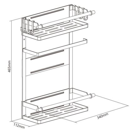 MK FLORIA MKF-21MG01W - Magnētisks organizators  46,5x34 cm balta