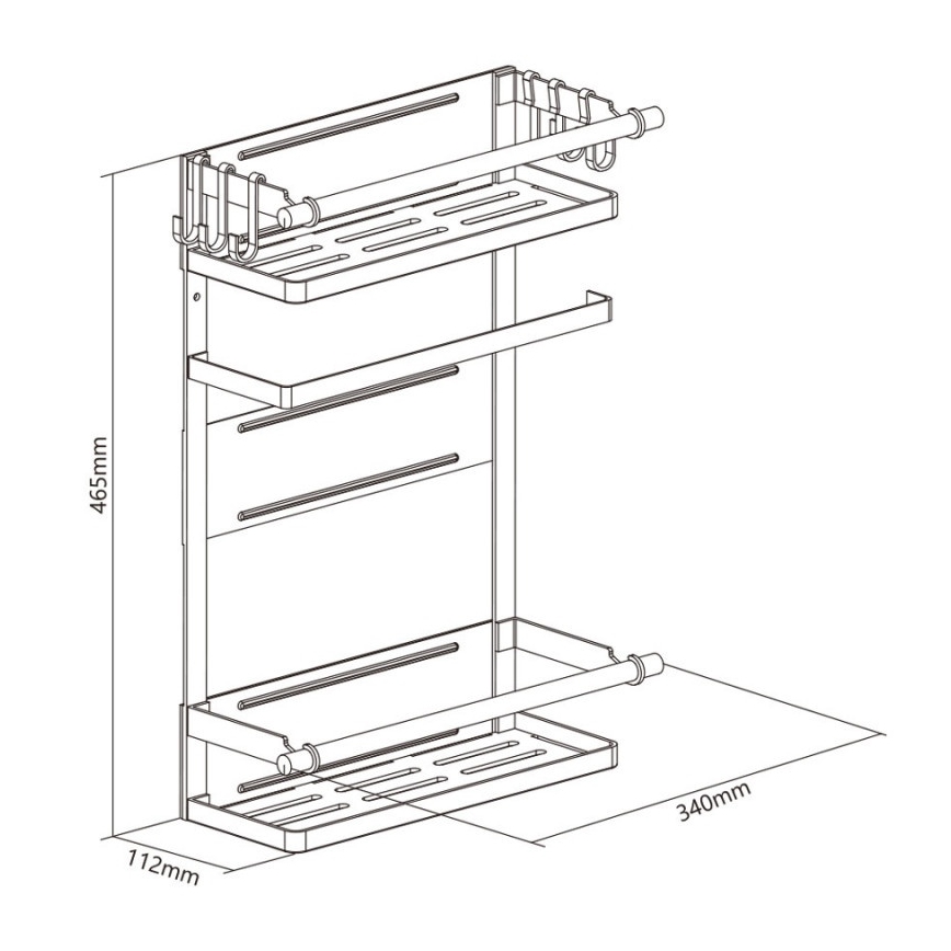 MK FLORIA MKF-21MG01W - Magnētisks organizators  46,5x34 cm balta