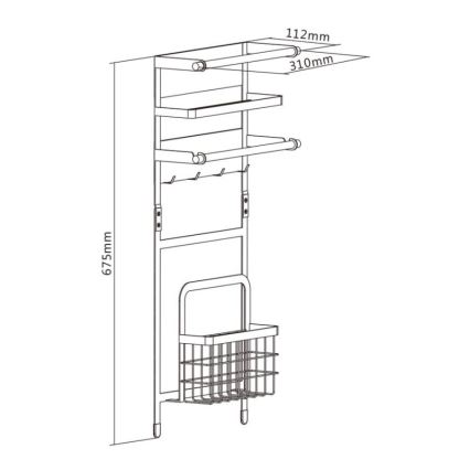 MK FLORIA MKF-21MG02W - Magnētisks organizators 67,5x31 cm balta