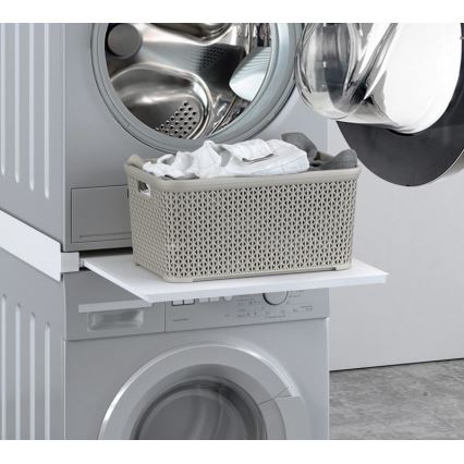 MK FLORIA MKF-23MZ601 - Veļas mašīnas un žāvētāja saliekamais komplekts ar izvelkamo daļu 60 cm balta