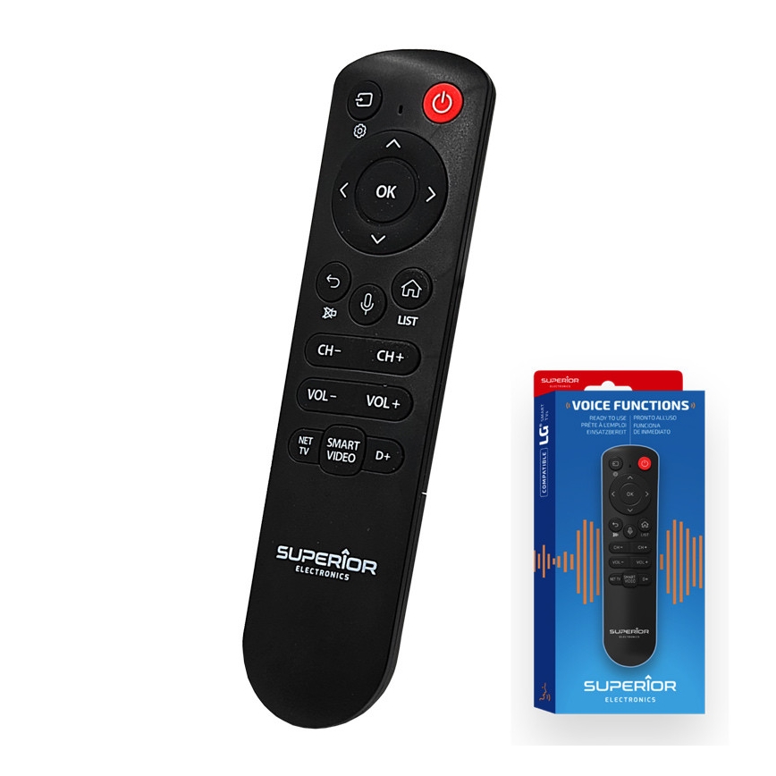 MK FLORIA Superior RC UNI TV LG VOICE - Rezerves tālvadības pults LG televizoriem, 2xAAA
