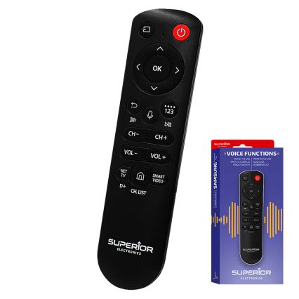 MK FLORIA Superior Samsung Voice - Rezerves tālvadības pults Samsung zīmola televizoriem 2xAAA