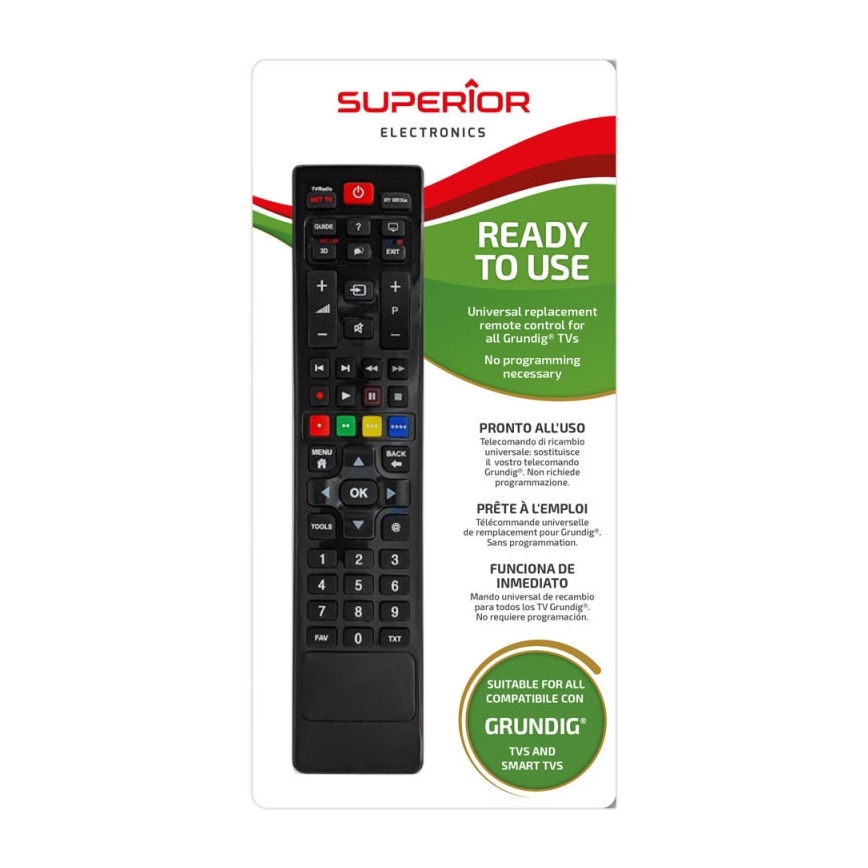 MK FLORIA Superior TP UNI TV Grundig - Rezerves tālvadības pults priekš TV brand Grundig 2xAAA