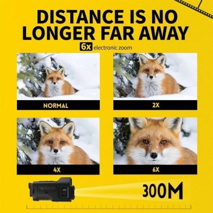 Monokulārais tālskatis ar nakts redzi, 6x25, 2000 mAh