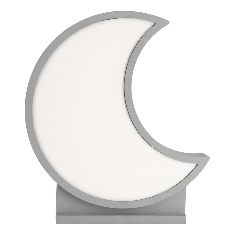 MOON LED/12W/230V pelēka LED bērnu galda lampa