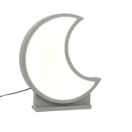 MOON LED/12W/230V pelēka LED bērnu galda lampa