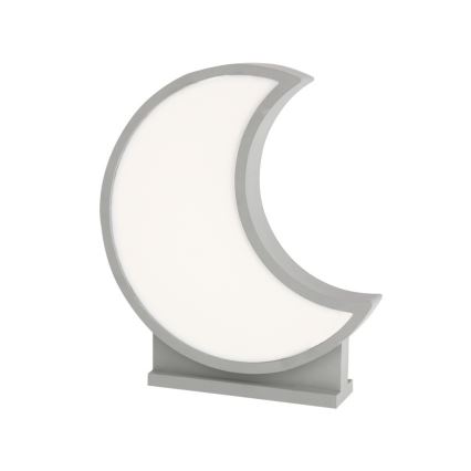 MOON LED/12W/230V pelēka LED bērnu galda lampa