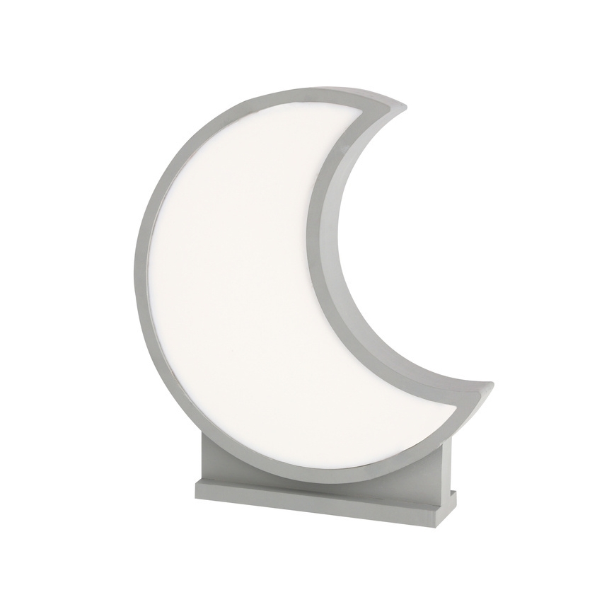 MOON LED/12W/230V pelēka LED bērnu galda lampa