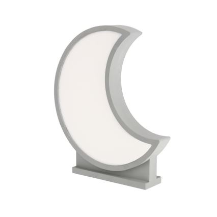 MOON LED/12W/230V pelēka LED bērnu galda lampa