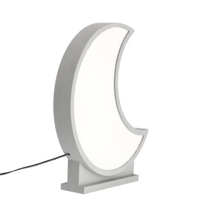 MOON LED/12W/230V pelēka LED bērnu galda lampa