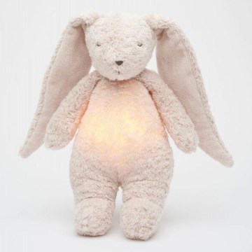Moonie - Mīļmantiņa ar melodiju un lampu 2.0 zaķītis organic roze
