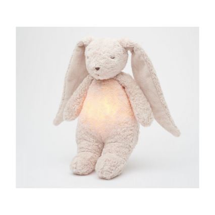 Moonie - Mīļmantiņa ar melodiju un lampu 2.0 zaķītis organic roze