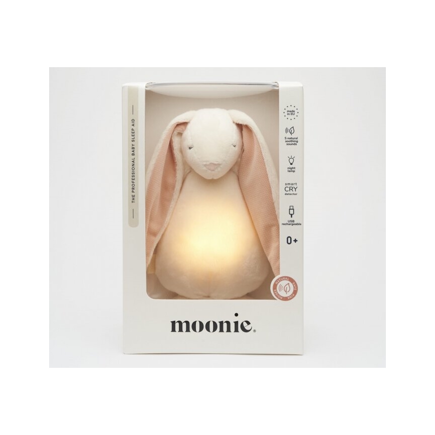 Moonie - Mīļmantiņa ar melodiju un lampu 2.0 zaķītis powder