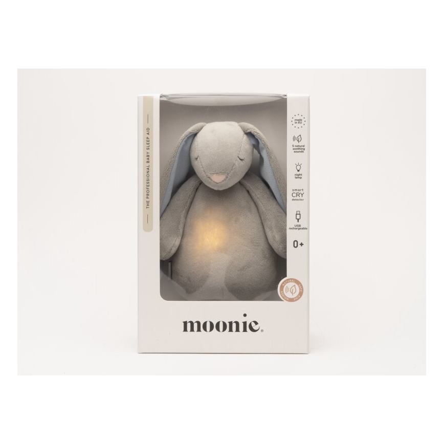 Moonie - Mīļmantiņa ar melodiju un lampu 2.0 zaķītis sky