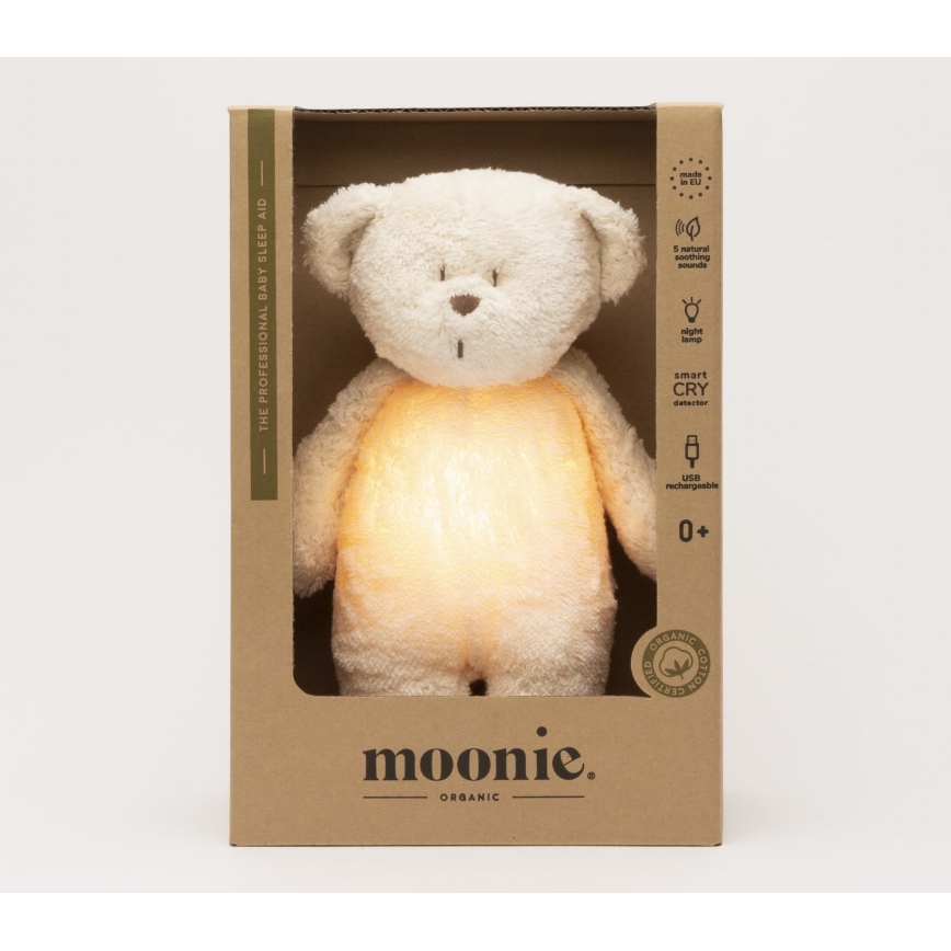 Moonie - Mīļmantiņa ar melodiju un lampu lācītis 2.0 organic polar