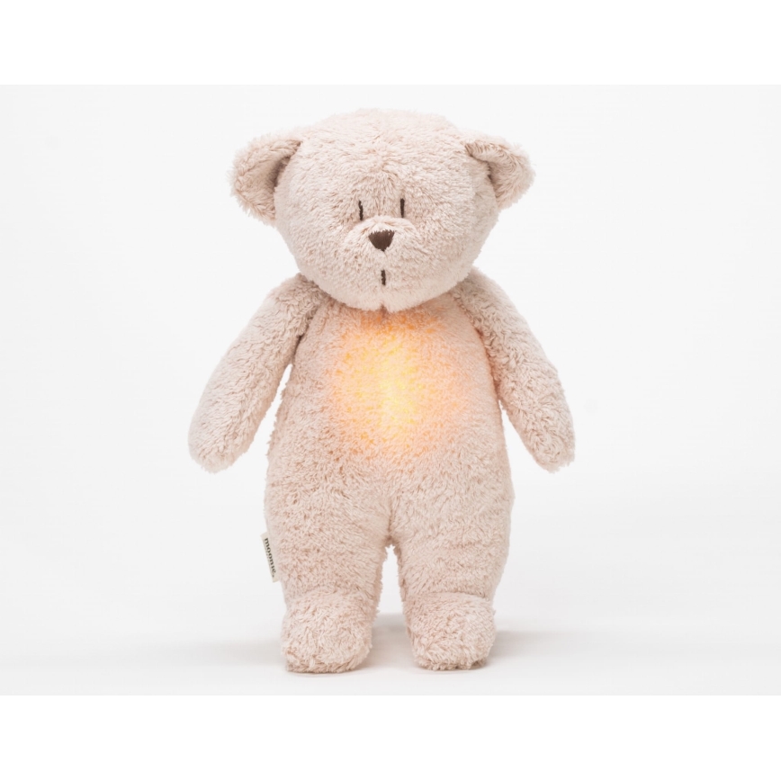 Moonie - Mīļmantiņa ar melodiju un lampu lācītis 2.0 organic roze