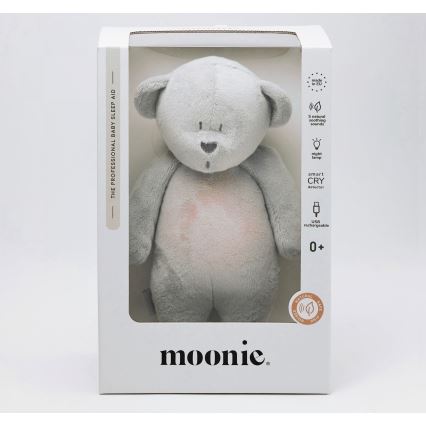 Moonie - Mīļmantiņa ar melodiju un lampu lācītis 2.0 sudraba