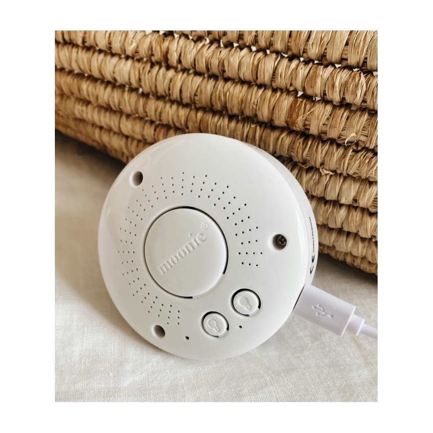 Moonie - Mīļmantiņa ar melodiju un lampu lācītis organisks kapučīno dabisks