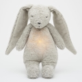 Moonie - Mīļmantiņa ar melodiju un lampu zaķītis 2.0 organic pelēka