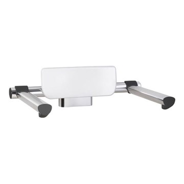 Muguras balsts 60x18,5 cm sudraba/balta