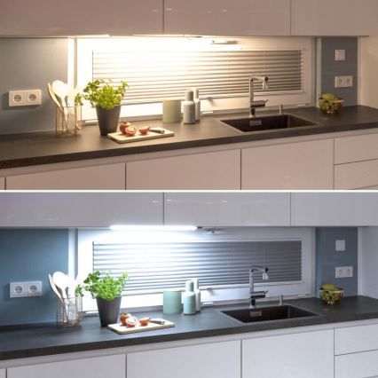 Müller-Licht - LED dimmējams gaismeklis zem skapja ar kustības sensoru OLUS LED/11W/230V 3000/4000K