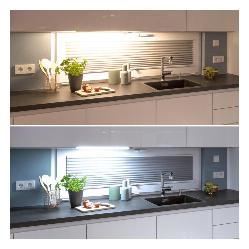Müller-Licht - LED dimmējams gaismeklis zem skapja ar kustības sensoru OLUS LED/11W/230V 3000/4000K