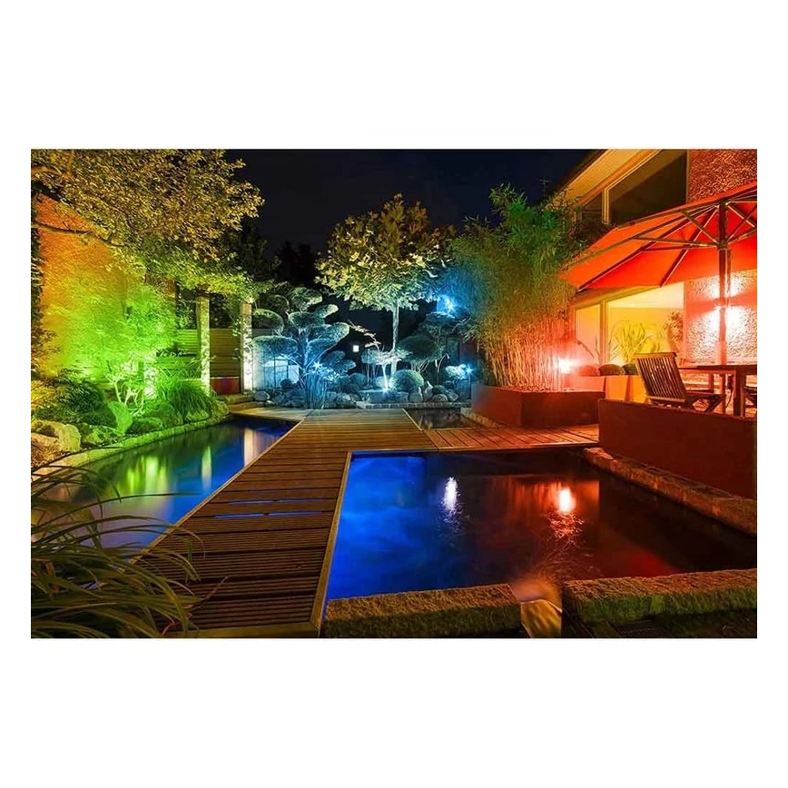 Müller-Licht - LED RGBW Aptumšojama āra Prožektors LED/10W/230V IP65 + tālvadības pults