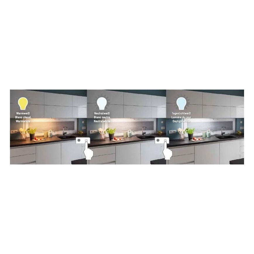 Müller-Licht - LED Virtuves zem skapīša lampa ar sensoru CASSIA LED/8W/230V 3000/4000/6500K