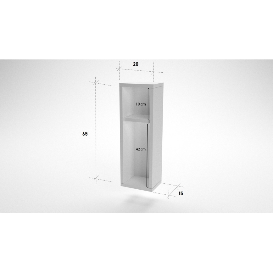 Nakts skapītis TURRA 65x20 cm balts