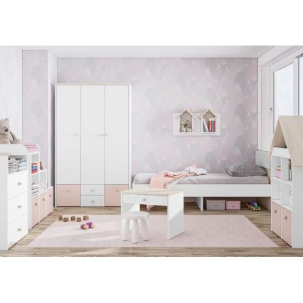 Naktsgaldiņš BUBO 58x69 cm balts/gaišs buksuss