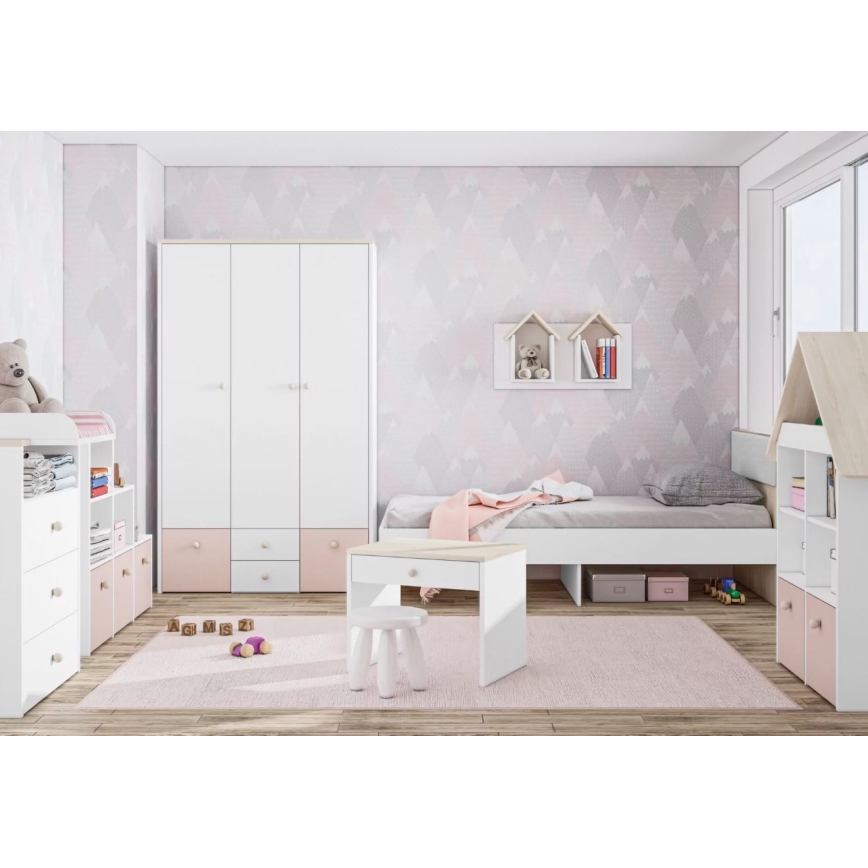 Naktsgaldiņš BUBO 58x69 cm balts/gaišs buksuss