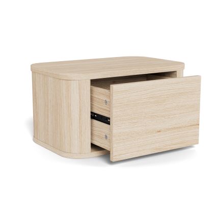 Naktsgaldiņš MADERA 46x30 cm, baltais ozols