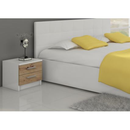 Naktsgaldiņš TOD balts/ozols artisan