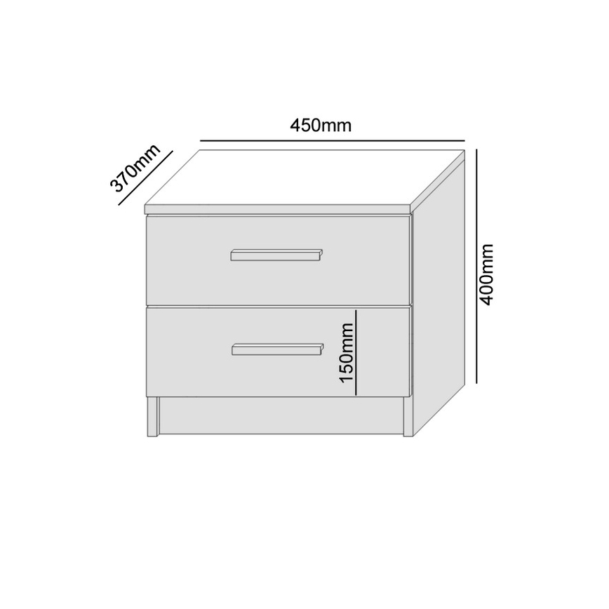 Naktsgaldiņš TOD balts/ozols artisan