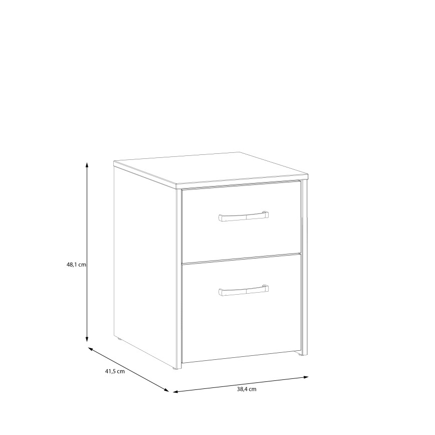 Naktsgaldiņš URO, artisan ozols/balts